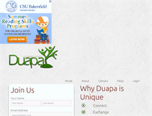 Tablet Screenshot of duapa.com